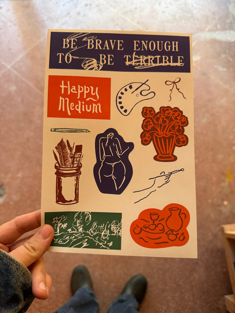Happy Medium Sticker Sheet